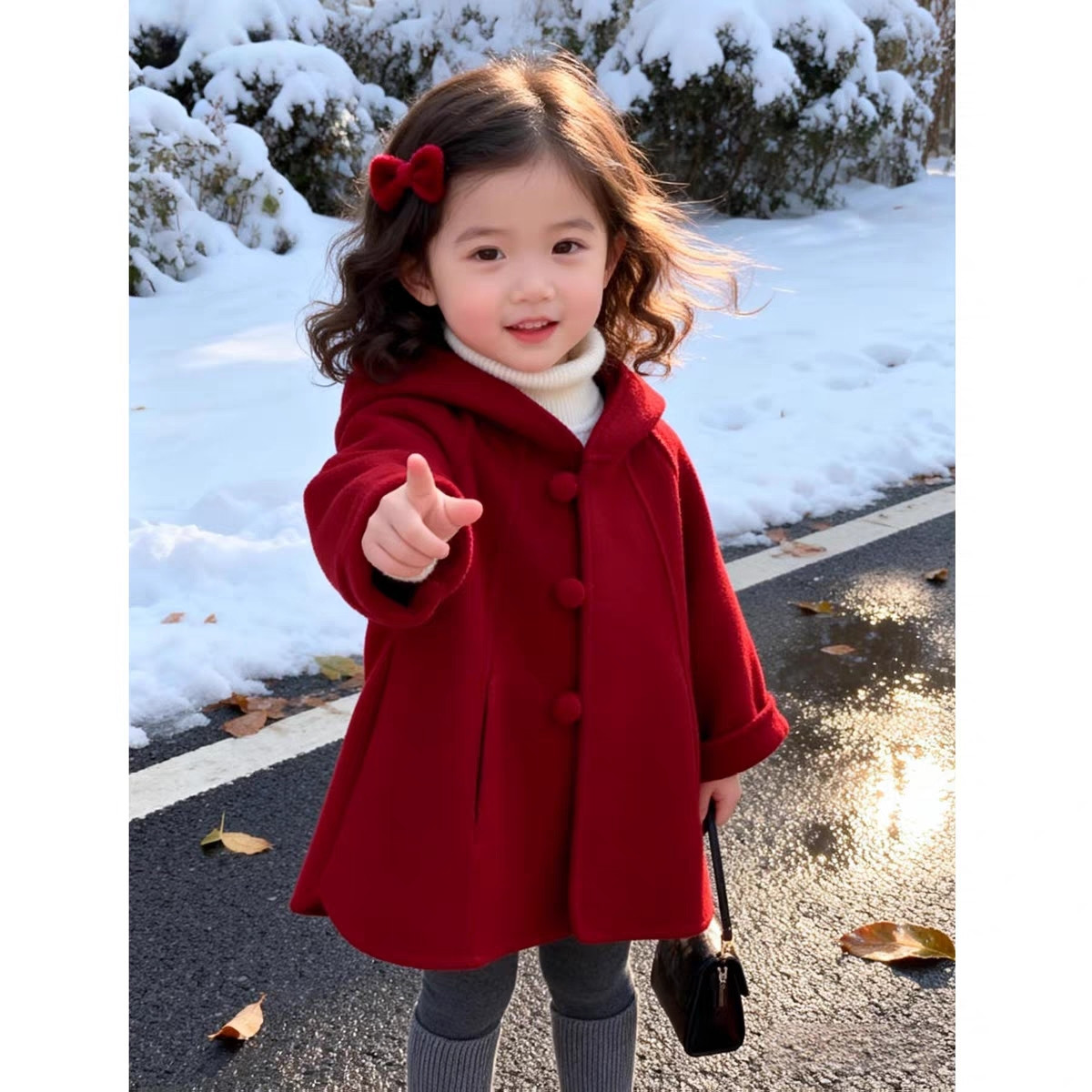 Winter Clothing Baby - Abrigo de lana para niñas, otoño