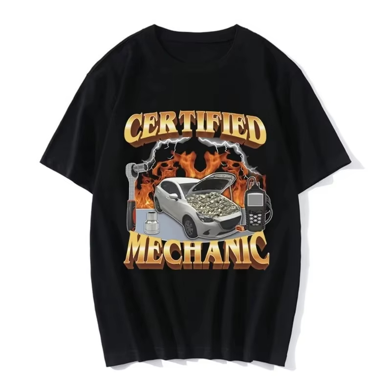 Winter Clothing Meme - Camiseta con estampado gráfico de Mecánico