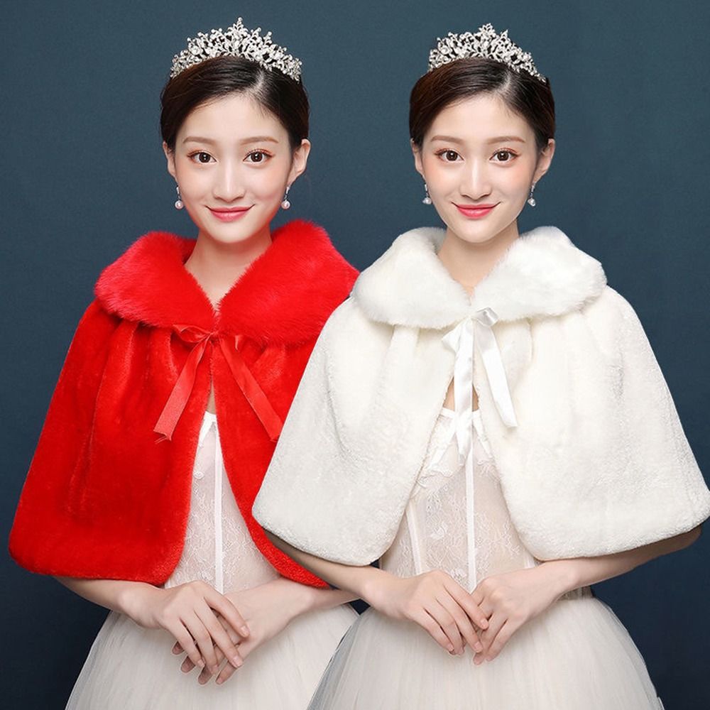Winter Clothing Online - Estola blanca de invierno gruesa de