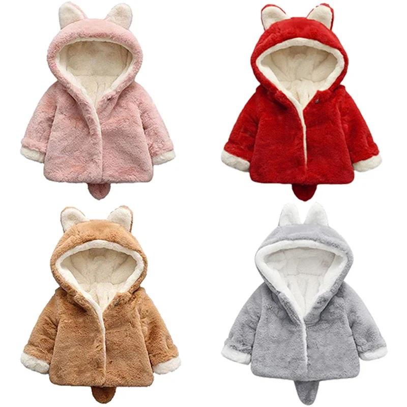 Winter Clothing Baby - Chaqueta de felpa con orejas de