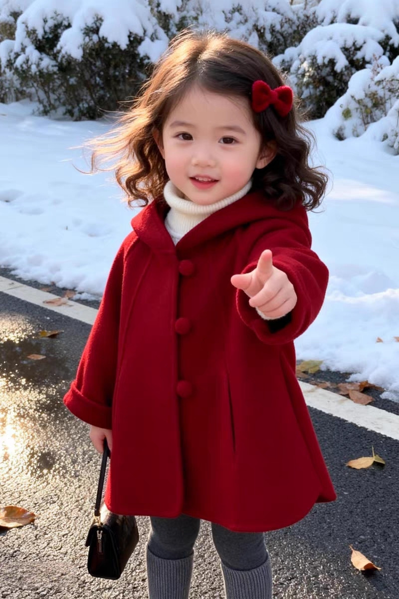 Abrigo de lana para niñas, oto - Winter Clothing Baby reseña y precio