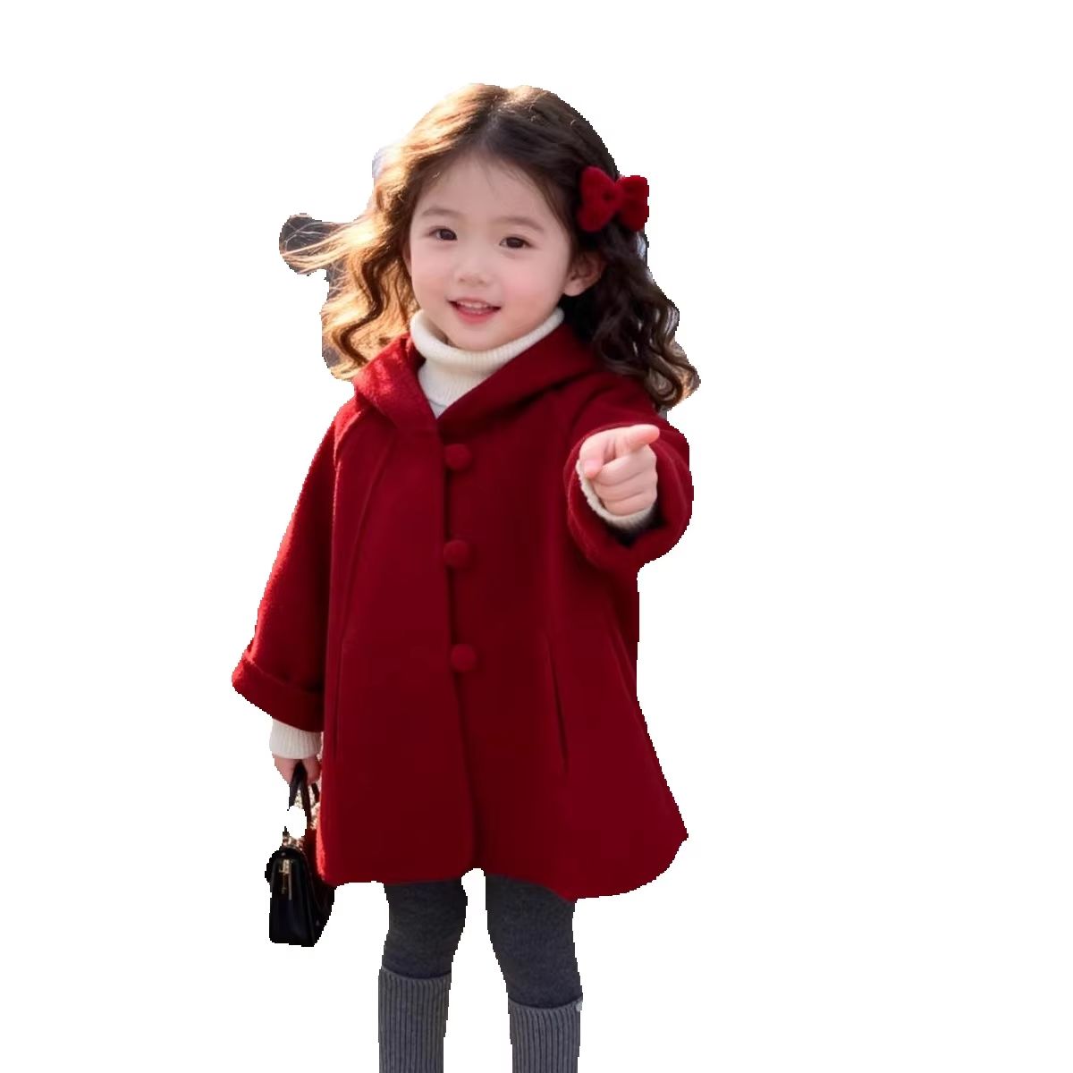 Abrigo de lana para niñas, oto - Winter Clothing Baby reseña y precio