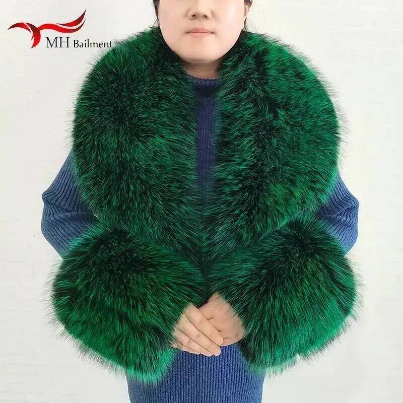 Bufanda grande de piel de zorr - Winter Clothing Online reseña y precio
