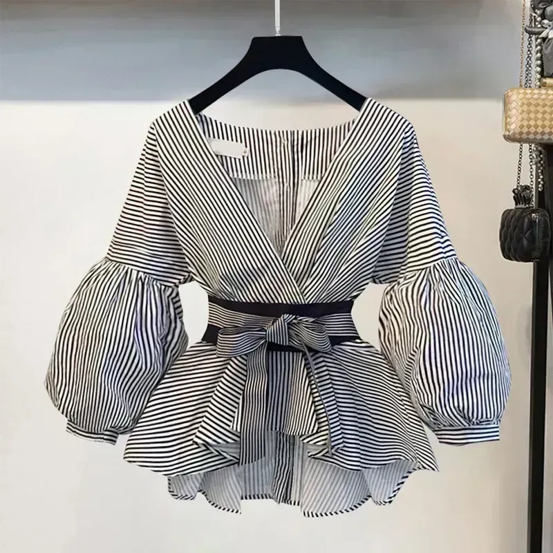 Camisa elegante de gasa con cu - Winter Clothing Sale reseña y precio