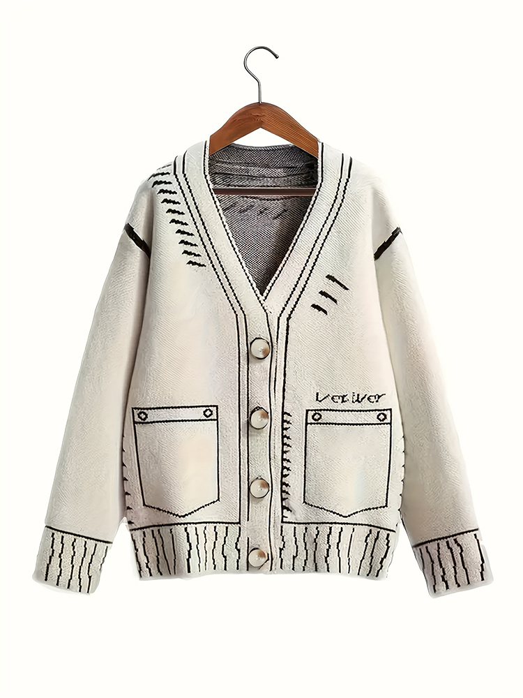 Cárdigan con botones de talla  - Winter Clothing Online reseña y precio