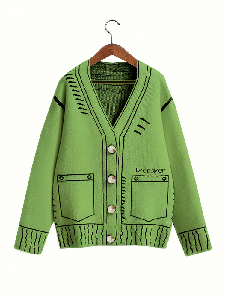 Cárdigan con botones de talla  - Winter Clothing Online reseña y precio