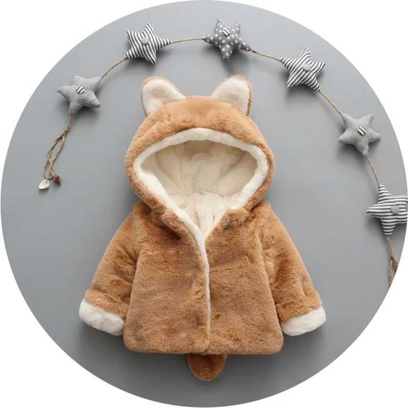 Chaqueta de felpa con orejas d - Winter Clothing Baby reseña y precio